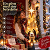 Belyst juldekoration med julev